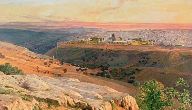 jerusalem-from-the-mount-of-olives-edward-lear