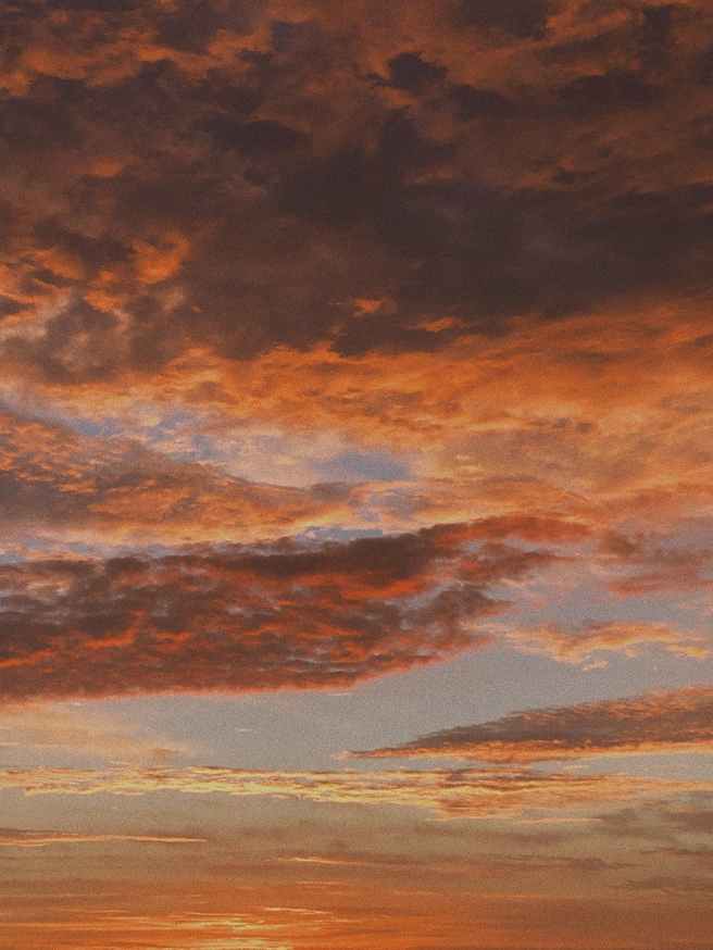photo of orange cloudy sky